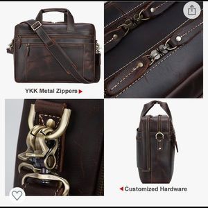 Brown Tiding Leather Men’s Messenger 17.3 Bag